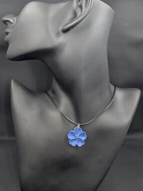 Blue Flower Pendant Necklace